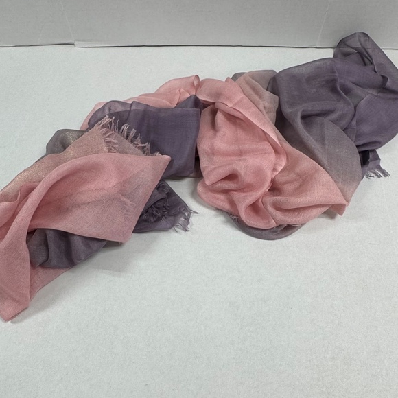 Jim Thompson Purple/Pink Scarf Shawl 82" x 35" - NEW in Bag. - Picture 11 of 14